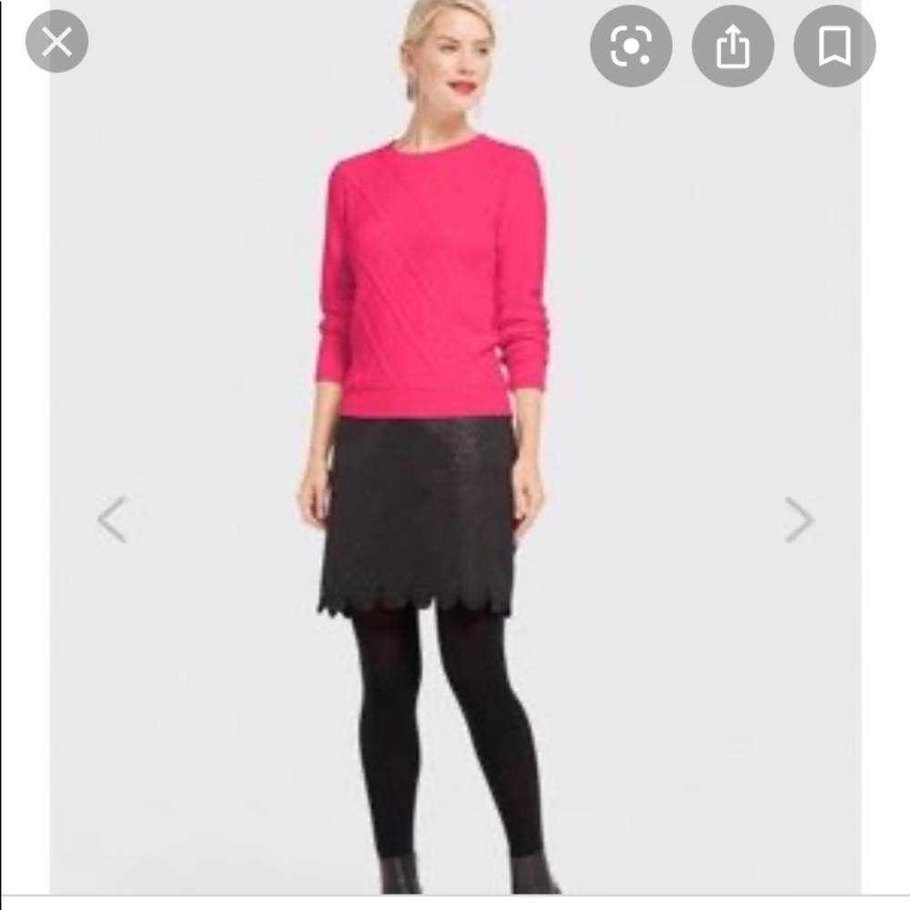 Draper James Raspberry Argyle Merino Wool Sweater - image 3